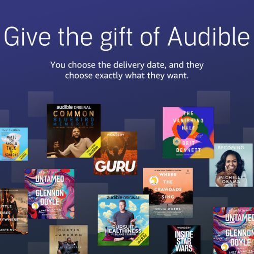 Showing a collate of images for amazon audible