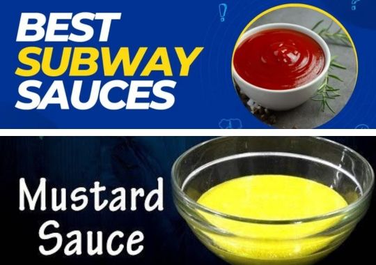 Pictures showing two different sauces.
