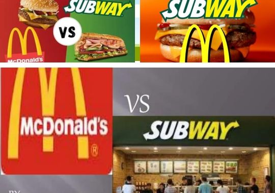 pictures showing sub title's for McDonald's and Subway.