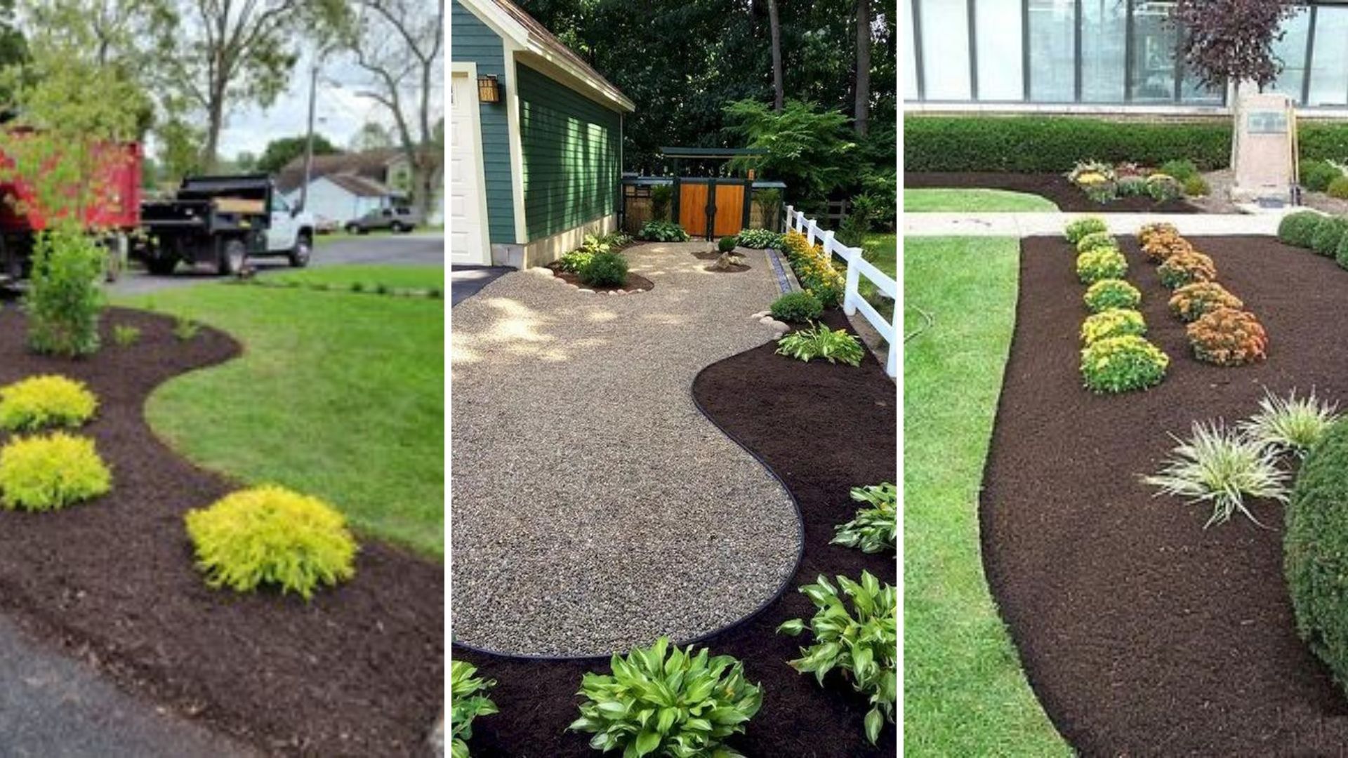 3 designs of landscaping.