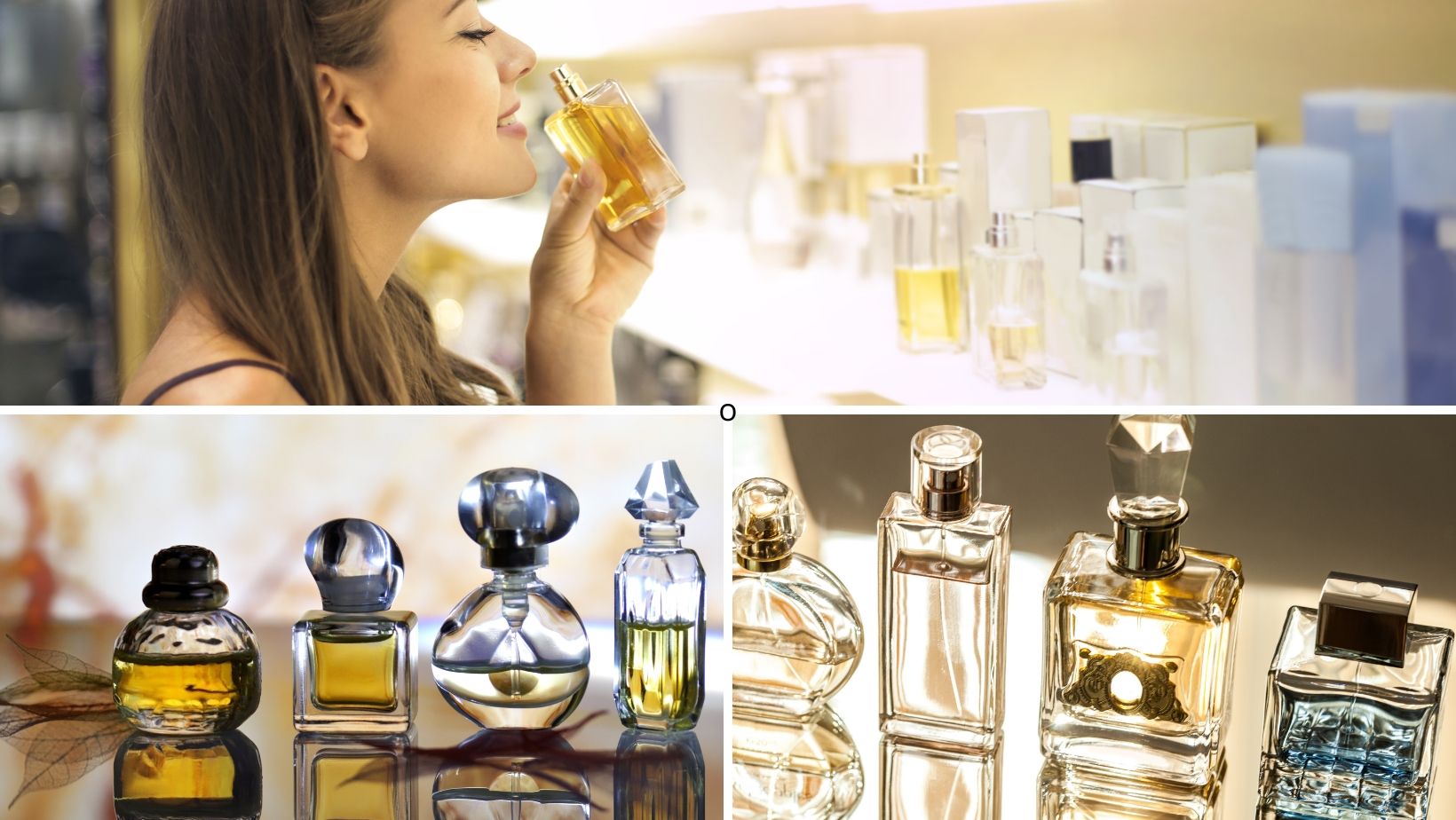 Different types of perfume.