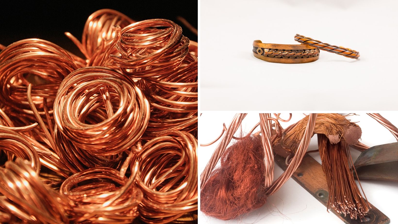 Copper iron strings.