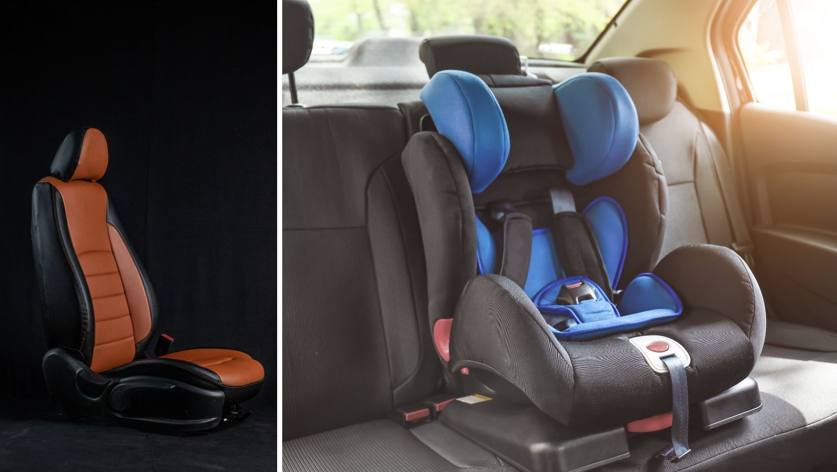 Different types of convertible car seats.