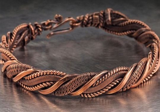 A magnetic copper bracelet.