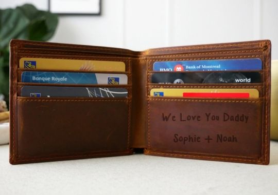 A leather wallet.