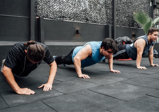 Men doing Workouts.