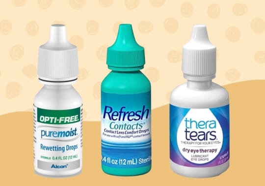 Different types of eye drops.