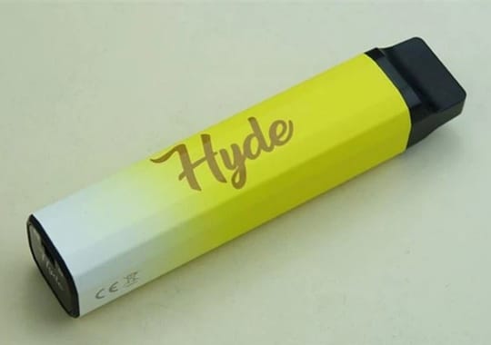 A bottle of hyde vape.
