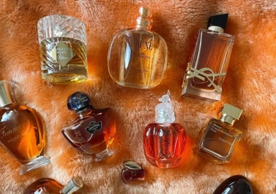 A variety of perfumes.