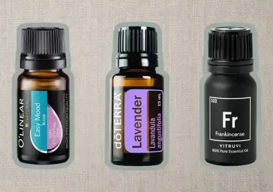 Different types of essential oil.